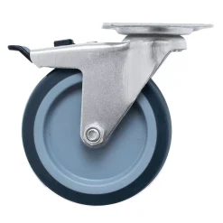 Roulette pivotante grise ø10 cm, charge max 70 kg^ Online
