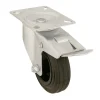 Roulette pivotante noire ø10 cm avec freins, charge max 75 kg^ Clearance