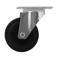 Roulette pivotante noire ø10 cm, charge max 75 kg^