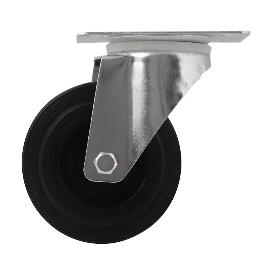 Roulette pivotante noire ø10 cm, charge max 75 kg^