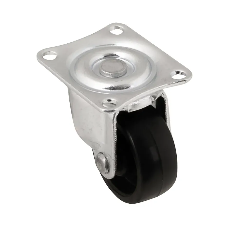 Roulette pivotante noire ø2.95 cm, charge max 15 kg^ New