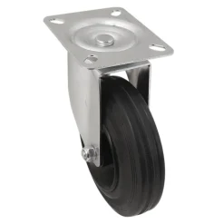 Roulette pivotante noire ø12.5 cm, charge max 100 kg^