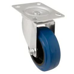 Roulette pivotante sans frein ø100 mm, plaque 105 x 85 mm, charge max 100kg^ Online