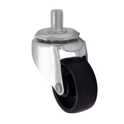 Roulette pivotante sans frein ø40 mm, plaque 10 x 15 mm, 20kg- Discount