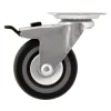 Roulette pivotante sur plaque grise ø7.5 cm avec freins, charge max 60 kg- Hot