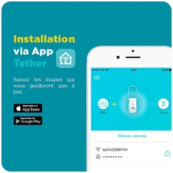 Répéteur WiFi AC1200 avec prise intégrée-TP-link Sale