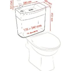 Réservoir combiné lave-mains - Iseo - - 3/6 L-Wirquin Online