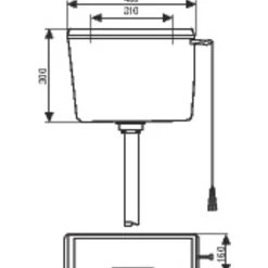 Réservoir WC - Série 1300 - - Haut-Regiplast Sale