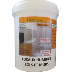 Résine d'étanchéité pour Locaux humides - Sols - Murs - Gris - 1Kg-7étanche Online