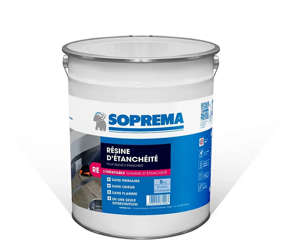 Résine d'étanchéité gris 5kg-Soprema Online