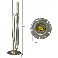 Résistance blindée monophasée - Puissance : 2500W - Longueur : 300 mm^Diff