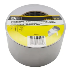 Ruban adhésif Aluminium , 50 m x 75 mm-Diall