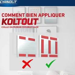 Ruban adhésif de fixation transparente Koltout - 10 pièces-Cyanolit Online