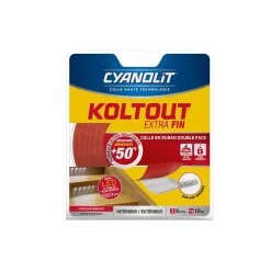 Ruban colle Koltout extra fin h. 8 mm x l. 10 m-Cyanolit Clearance