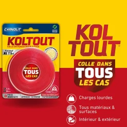 Ruban colle Koltout extra fin h. 19 mm x l. 7.5 m-Cyanolit Hot
