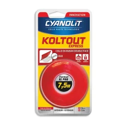 Ruban colle Koltout extra fin h. 19 mm x l. 7.5 m-Cyanolit Hot