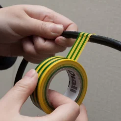 Ruban d'isolation électrique 19 mm x 10 m vert et jaune-Diall Discount