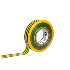 Ruban d'isolation électrique 19 mm x 33 m vert et jaune-Diall Discount