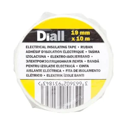 Ruban d'isolation électrique 19 mm x 10 m blanc-Diall Best
