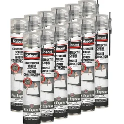 Lot de 12 Mousses construction 750ml Fix Express-Rubson Outlet