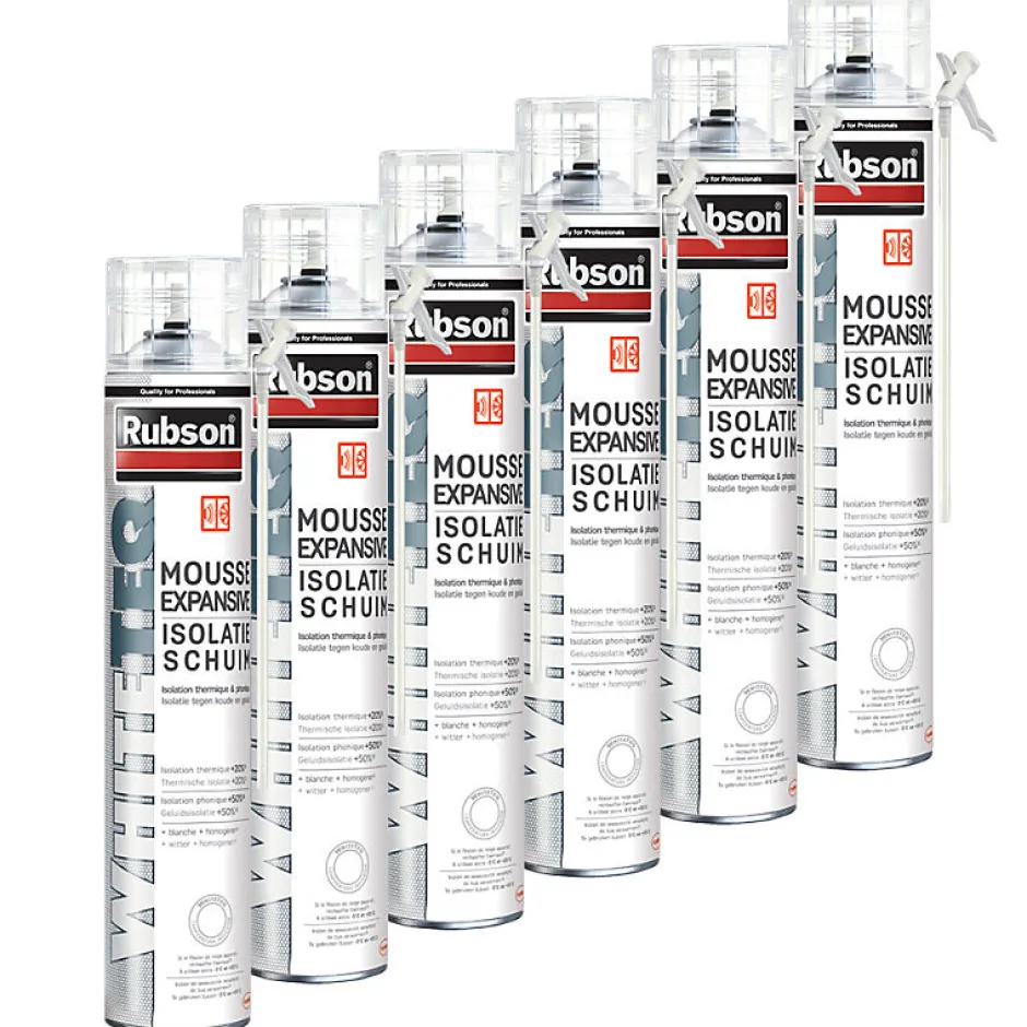 Pack de 6 Mousses expansives WhiteTeq de 750ml-Rubson Sale