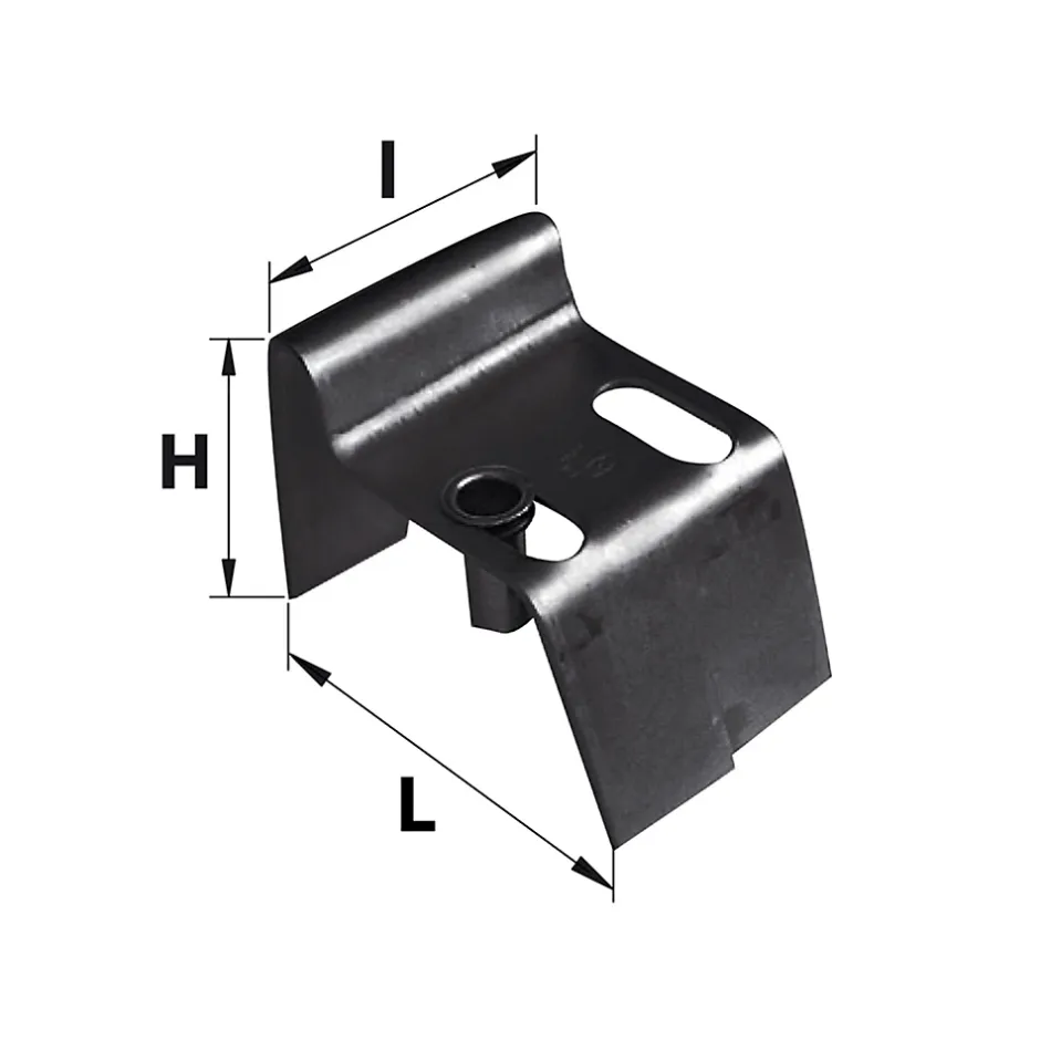 Sabot de portail à sceller réglable Afbat avec gâche noir^Afbat - Tb Industrie Sas New