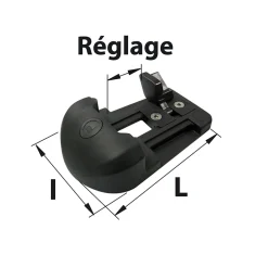 Sabot pour portail battant Afbat noir L.20,5 x P.20,5cm^Afbat - Tb Industrie Sas Online