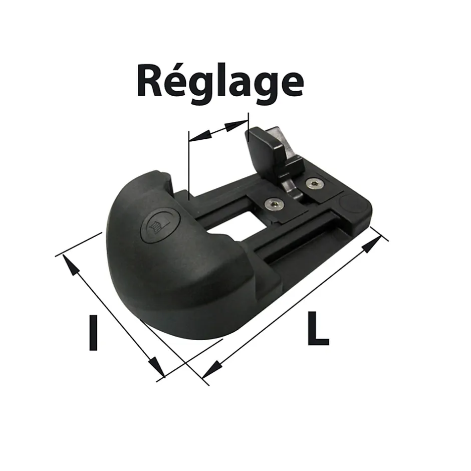 Sabot pour portail battant Afbat noir L.20,5 x P.20,5cm^Afbat - Tb Industrie Sas Online