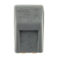 Sachet de 10 bornes 2 entrées série 222 --Wago Hot