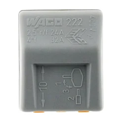 Sachet de 5 bornes 3 entrées série 222 -^Wago Discount