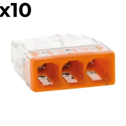 Sachet de 10 bornes 3 entrées série 2273 --Wago Outlet