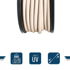 Sandow élastique Ivoire 25 mètres - Qualité PRO 9SW - Tendeur pour bâche de diamètre 9 mm-Tecplast Discount