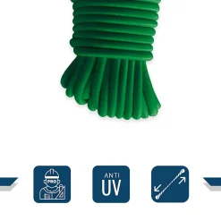 Sandow élastique Vert 70 mètres - Qualité PRO 9SW - Tendeur pour bâche de diamètre 9 mm^Tecplast Clearance