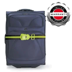 Sangle bagages à combinaison vert anis et rayures gris foncé 2 m^Master Lock Clearance