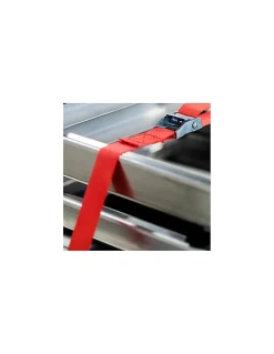 Sangle de serrage, 5m à boucle autoserrante, rouge --Thirard Discount