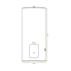 Chauffe-eau électrique CANGAR vertical sur socle 200L - ACI Hybride-Sauter Online
