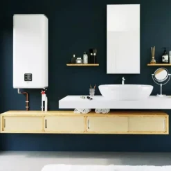 Chauffe-eau électrique plat connecté GUELMA 65L blanc - multiposition^Sauter New