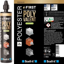 SCELL IT 4 Cartouches FIRST300 Ton Pierre Scellement Chimique Haute Performance Béton Et Maçonnerie^Scell-It New