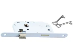 Serrure à encastrer pour clé porte intérieure 40 mm blanc bout rond^Bricard Clearance