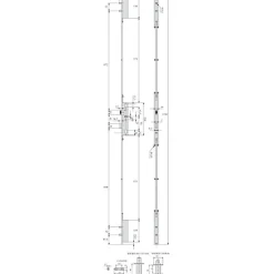 Serrure à larder 3 points TF pour profil acier pêne dormant demi-tour Série 6270 axe 30mm hauteur 1700mm - STREMLER - 6270.45.0^Stremler Assa Abloy Discount