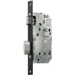 Serrure à larder D455 clé I axe 50mm bout rond finition noir sans gâche - - 22700000-Vachette Best