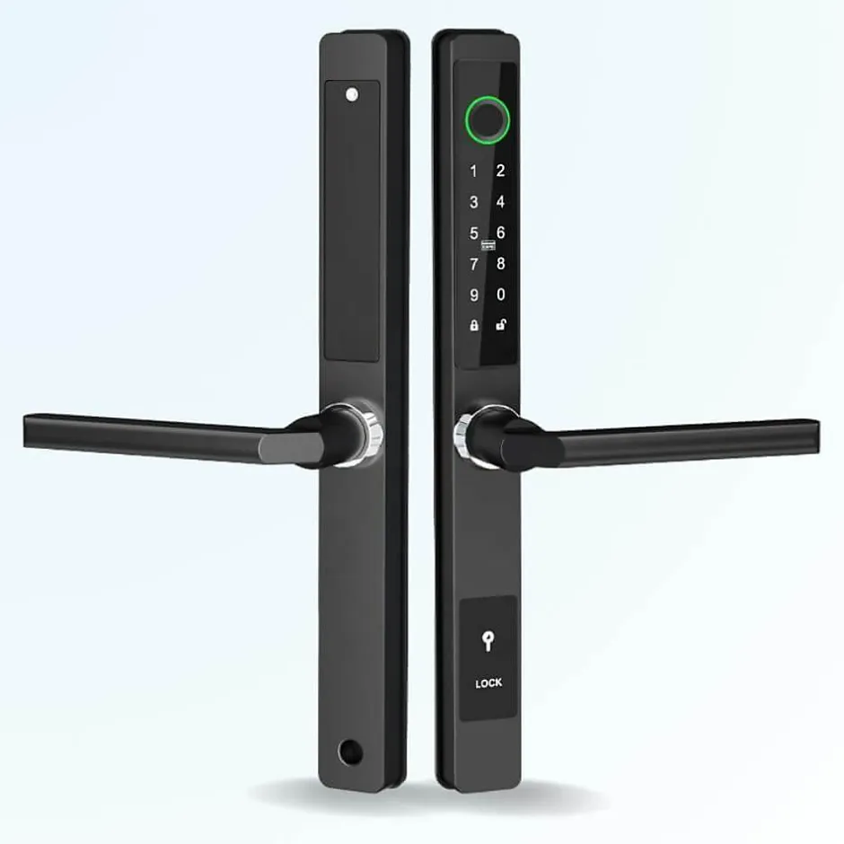 Serrure connectée -11 biométrique, code, badge et bluetooth - ultra fine-LOCKY Outlet