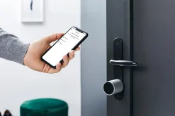 Serrure connectée gris l.5cm x H.14,6cm x P.13,3cm-Netatmo Discount