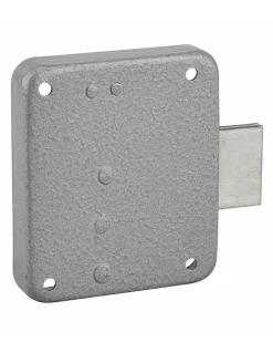 Serrure de meuble Paris pour porte d'ameublement, droite, axe 40mm, 65x70mm, gris, 1 clé --Thirard Outlet
