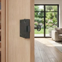 Serrure en applique axe 20 l. 40 mm x H. 70 mm x ep. 10 mm droite/gauche acier poli^Diall Best