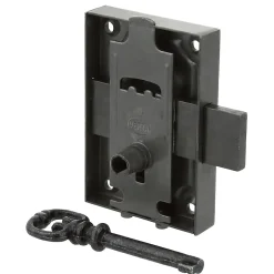 Serrure en applique axe 25 l. 50 mm x H. 70 mm x ep. 10 mm droite/gauche acier poli^Diall Discount