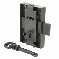 Serrure en applique axe 15 l. 30 mm x H. 70 mm x ep. 10 mm droite/gauche acier poli-Diall New