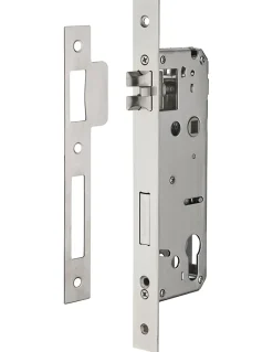 Serrure encast. Intelock trou cylindre pour poignées connectées, inox, axe45mm, entr'axes85mm, carré8, révers - INTELOCK-Thirard Best