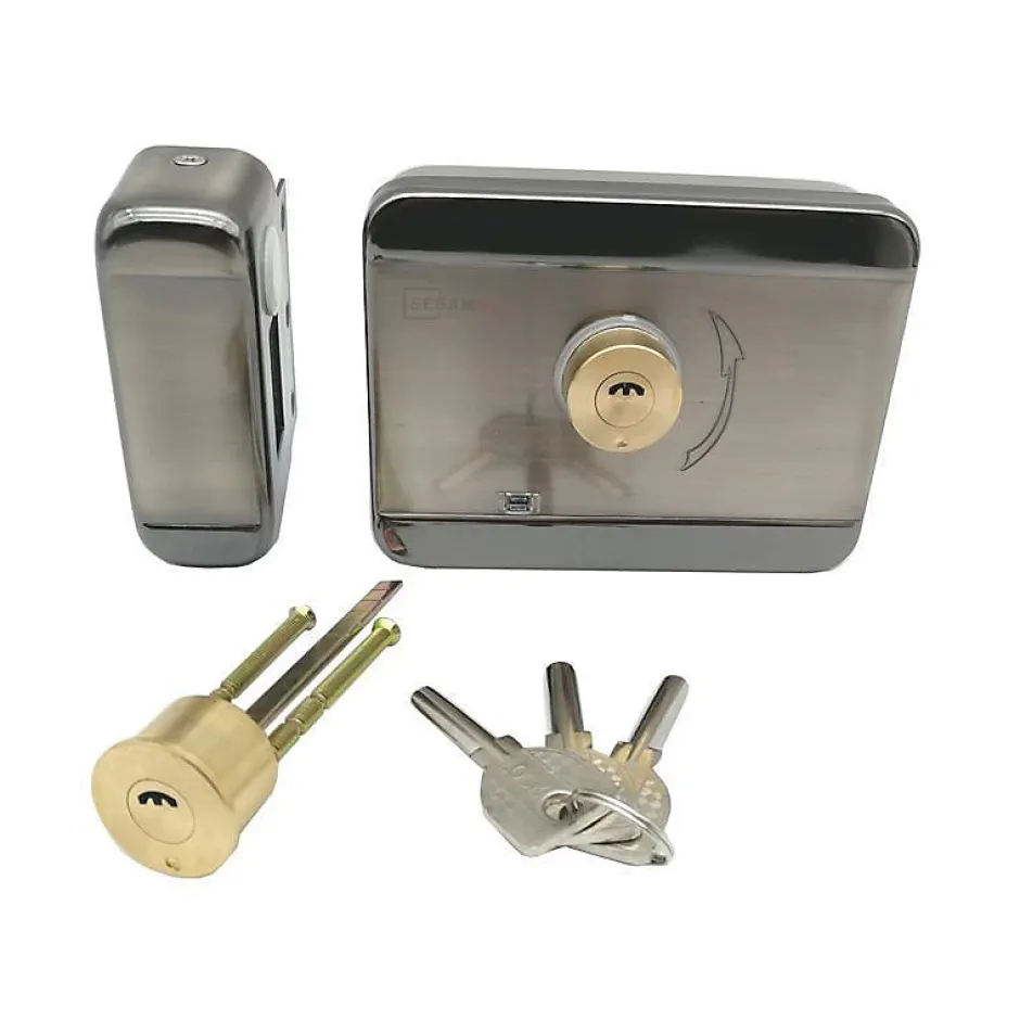 Serrure électrique motorisée 12v btc2 - double barrillet mecanique^BT SECURITY