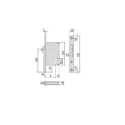Serrure monopoint à larder profil étroit à crochet axe 50mm - - CIS45110.50^Cisa New